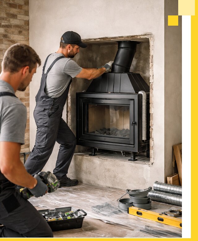 Установка каминных топок в Мончегорске: монтаж, подключение