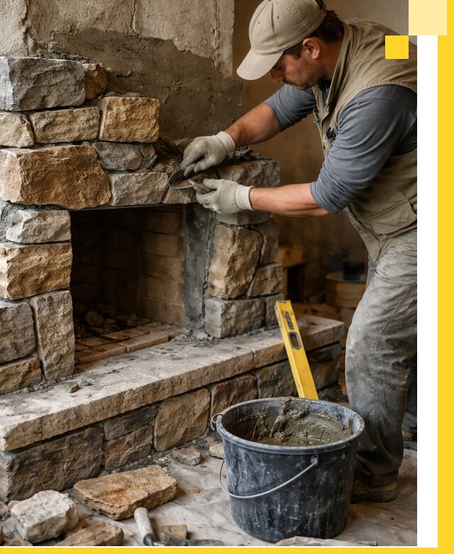 Изготовление и установка каменных каминов под ключ в Мончегорске