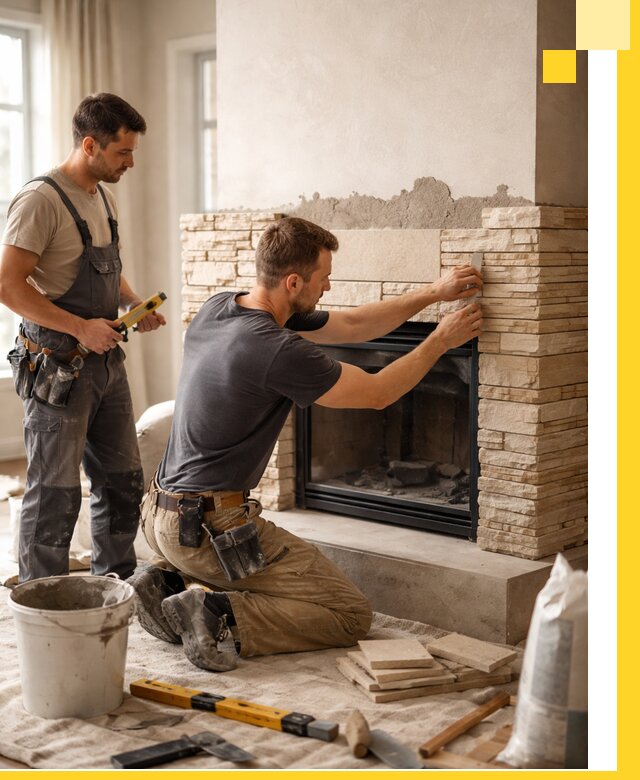 Установка и монтаж каминов для загородного дома в Мончегорске