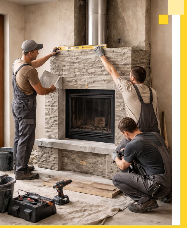 Профессиональный монтаж каминов под ключ в Мончегорске для дома