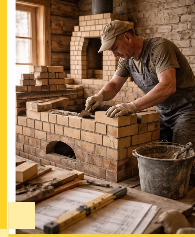 Кладка печей из кирпича в Мончегорске цены от 30300 р. - ЭриданМнч