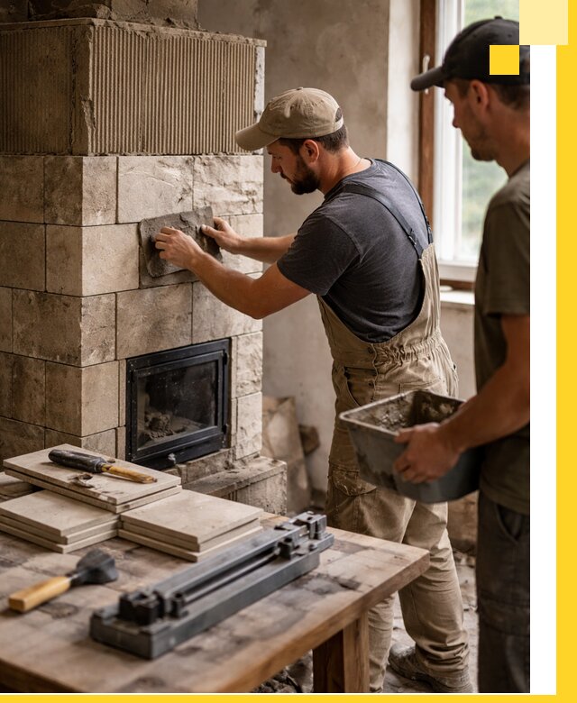 Профессиональная облицовка печей в Мончегорске: керамика и камень