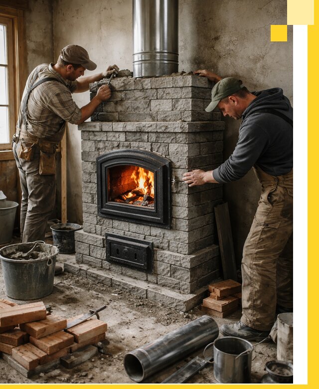 Производство, поставка и монтаж дровяных печей в Мончегорске