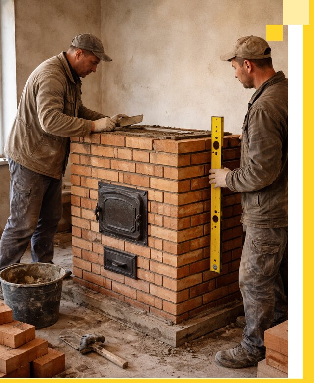 Отопительные печи под ключ в Мончегорске, установка и сборка