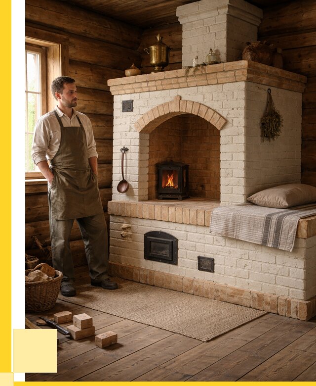 Русские печи с лежанкой под ключ в Мончегорске от 151500 р. ЭриданМнч