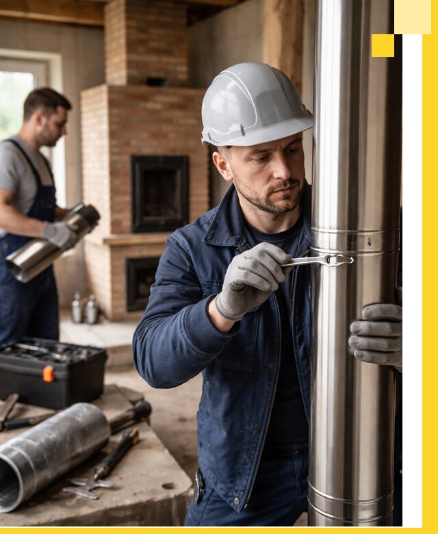 Профессиональный монтаж дымоходов для печей в Мончегорске