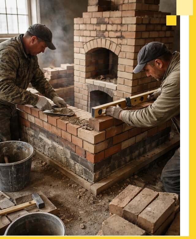 Изготовление и монтаж печей и каминов из кирпича в Мончегорске