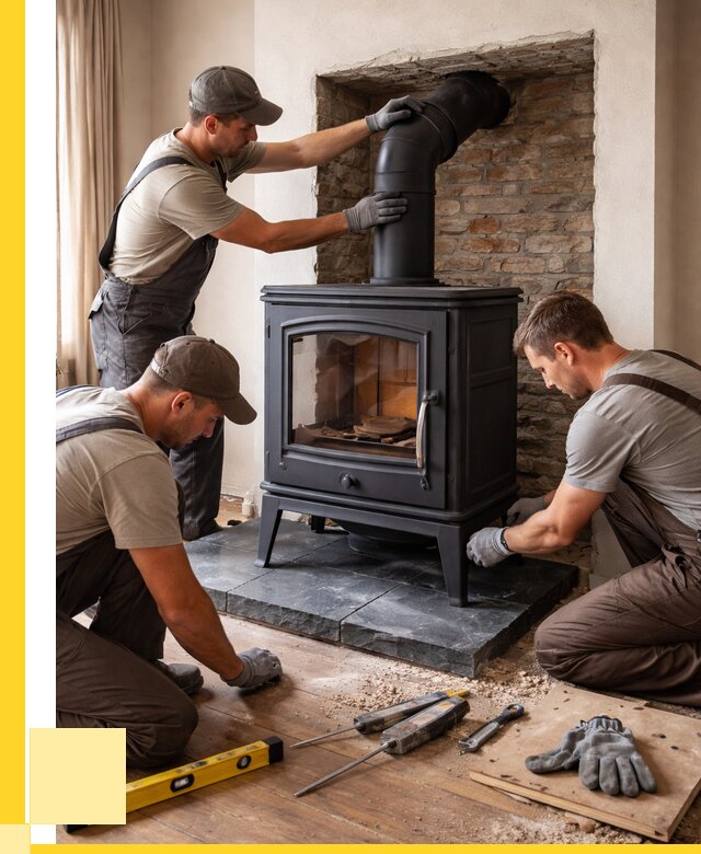 Монтаж печи камина в частном доме в Мончегорске от 25250 р. | ЭриданМнч