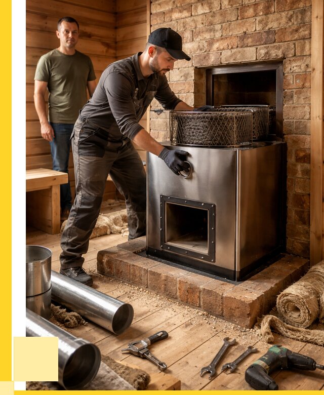 Монтаж банных печей под ключ в Мончегорске от 18180 р., ЭриданМнч