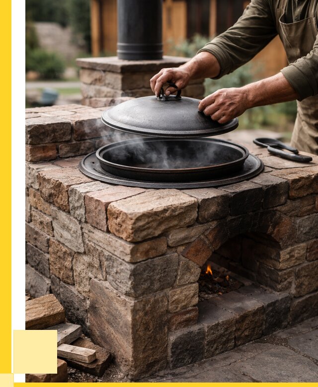 Печи для казана в Мончегорске по цене от 18180 р. | ЭриданМнч