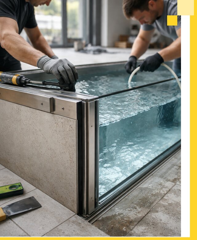 Проектирование и монтаж стеклянных бассейнов в Мончегорске