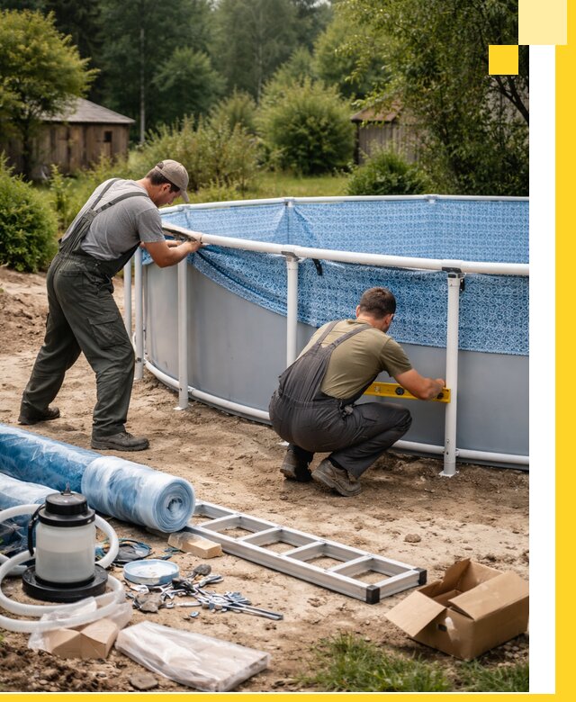 Установка и монтаж каркасных бассейнов в Мончегорске под ключ