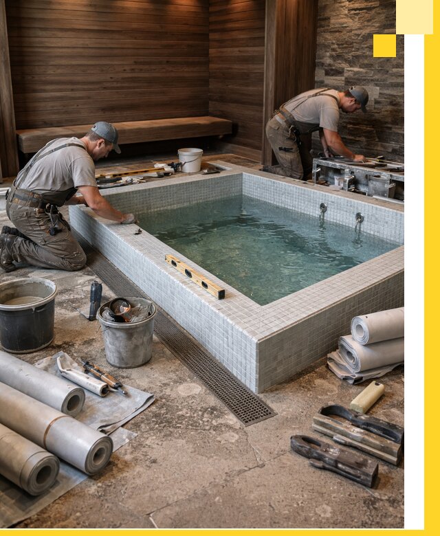 Установка и строительство бассейнов для сауны в Мончегорске