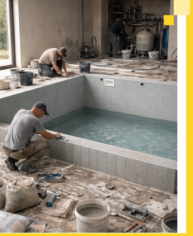 Строительство и монтаж бассейнов в помещении в Мончегорске