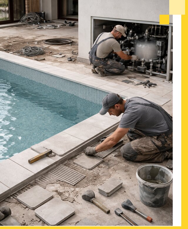 Строительство и монтаж бассейнов в коттедже в Мончегорске