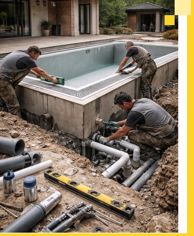 Строительство переливных бассейнов в Мончегорске под ключ