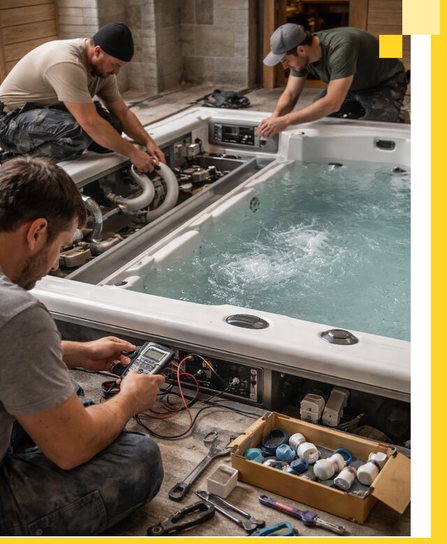 Гидромассажные бассейны под ключ в Мончегорске, дизайн и монтаж