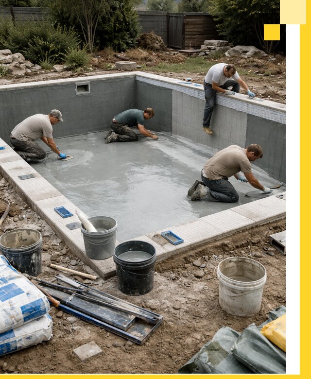 Изготовление и монтаж чаши бассейна под ключ в Мончегорске