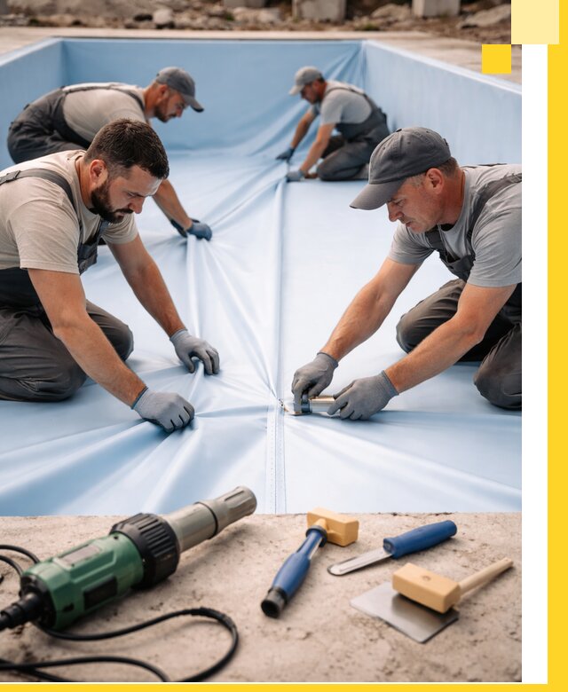 ПВХ пленка для бассейнов с монтажом и гарантией в Мончегорске