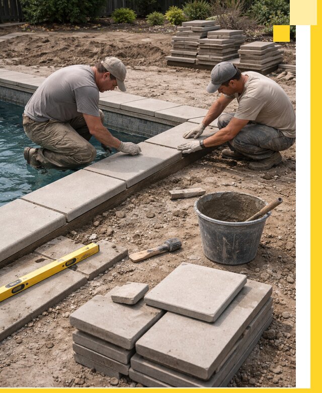 Установка и изготовление копингового камня для бассейнов в Мончегорске