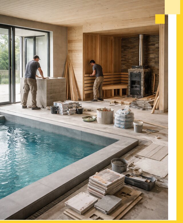 Проектирование и строительство бань с бассейном в Мончегорске