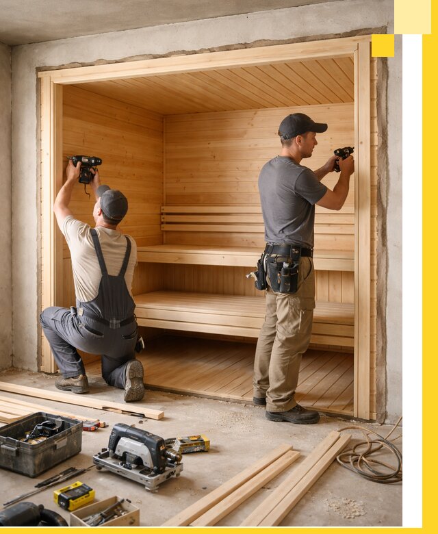 Монтаж саун под ключ в Мончегорске — проектирование и установка