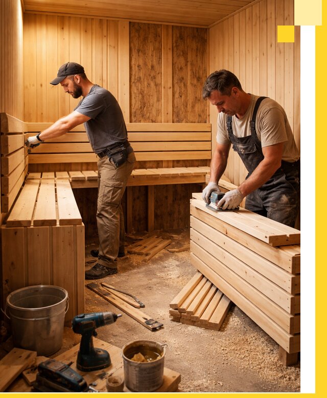 Профессиональный комплексный ремонт саун под ключ в Мончегорске