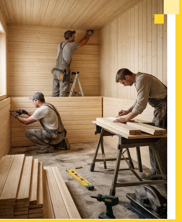 Обшивка саун в Мончегорске из натуральной древесины под ключ