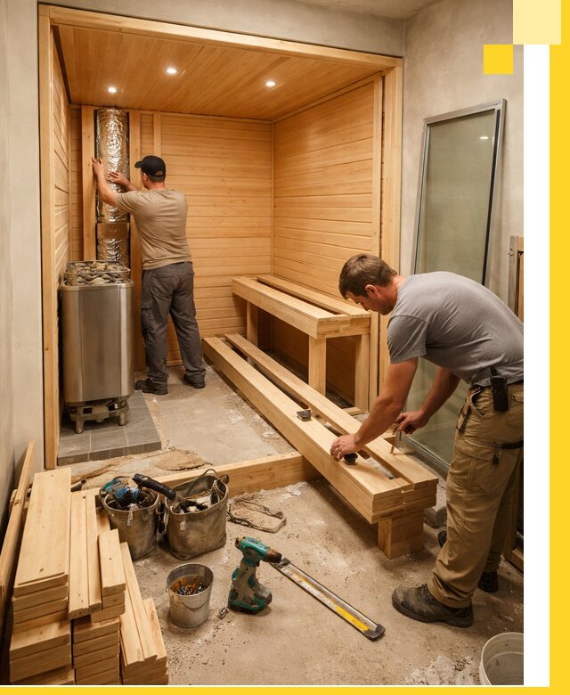 Проектирование и установка домашних саун под ключ в Мончегорске