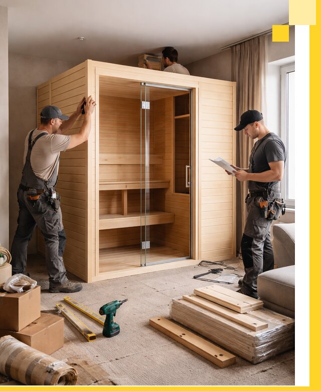 Установка и благоустройство саун в квартире в Мончегорске