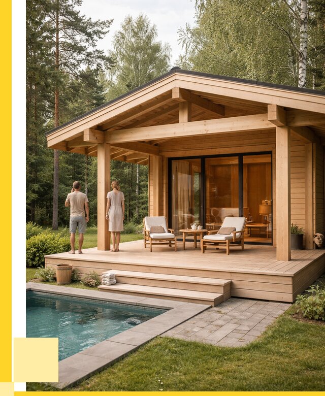 Бани с террасой под ключ в Мончегорске от 606000 р. | ЭриданМнч