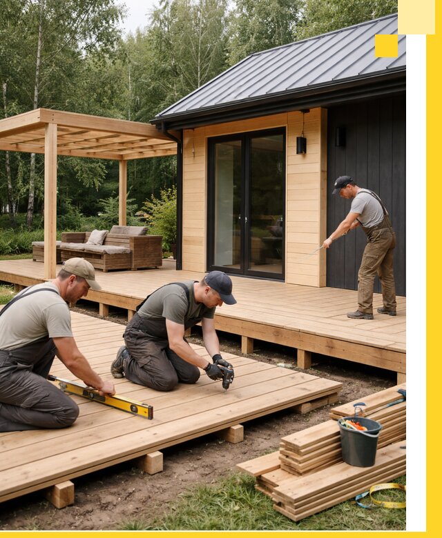 Строительство бань с террасой и бассейном под ключ в Мончегорске