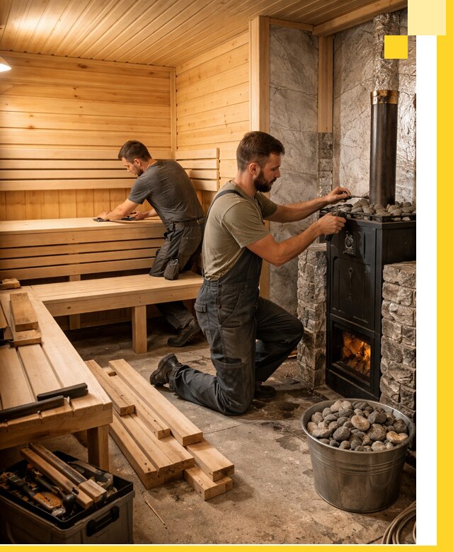 Дизайн и строительство интерьеров бань под ключ в Мончегорске