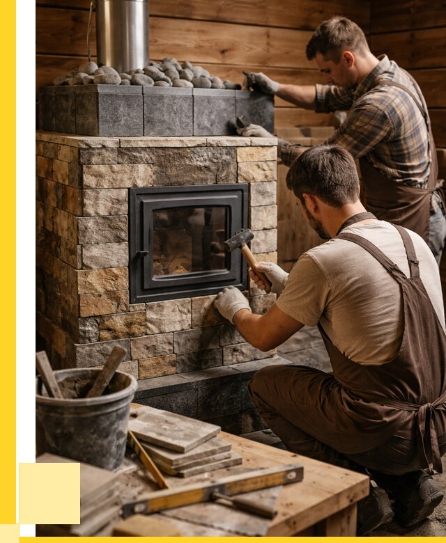 Облицовка банной печи в Мончегорске от 15150 р. | ЭриданМнч