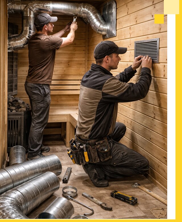 Проектирование и монтаж вентиляции бани в Мончегорске под ключ