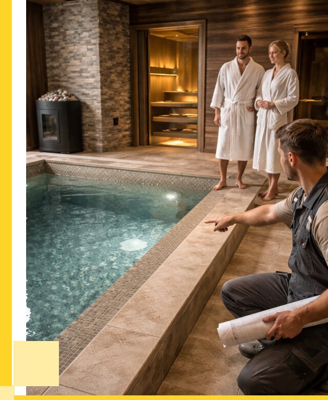 Проект бани с бассейном под ключ в Мончегорске от 65650 р. | ЭриданМнч