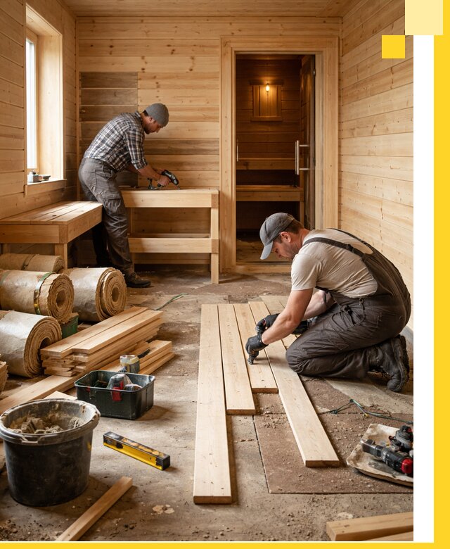 Индивидуальный проект бани с комнатой отдыха под ключ в Мончегорске