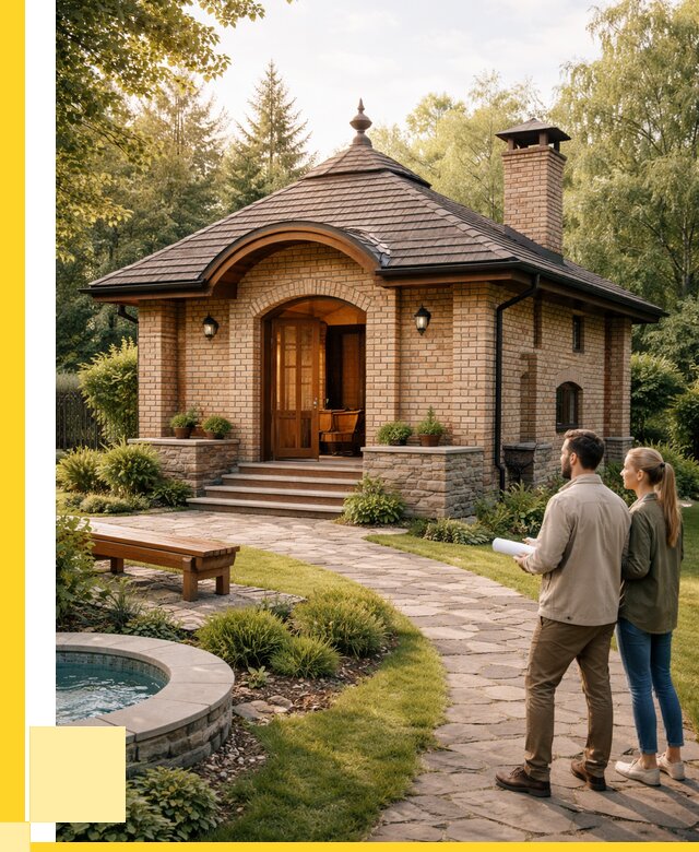 Проект кирпичной бани в Мончегорске от 30300 р. | ЭриданМнч