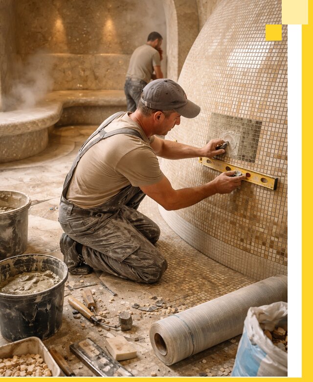 Хамам под ключ в Мончегорске: проектирование, строительство, отделка