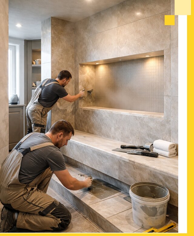 Профессиональное строительство хамама в квартире в Мончегорске