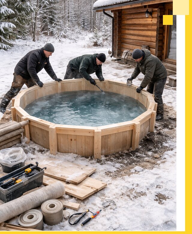 Изготовление и установка ледяных купелей под ключ в Мончегорске